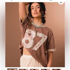 GIMMICKS PIECED 87 WASHED T SHIRT